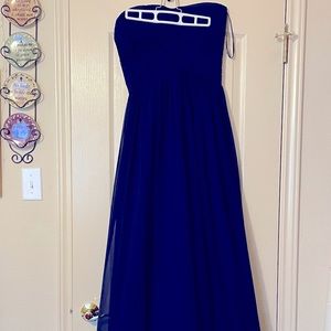 Donna Morgan navy blue bridesmaid dress